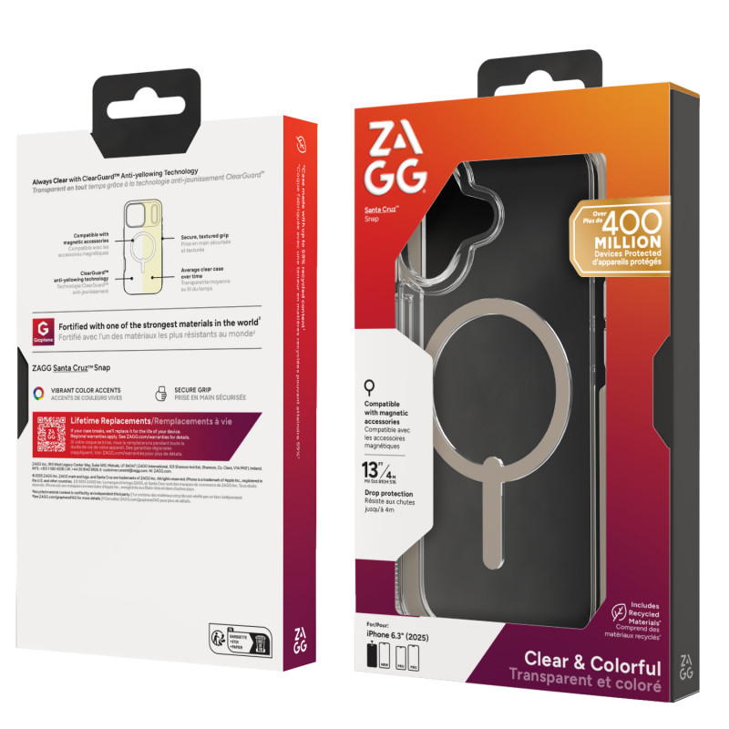 ZAGG Santa Cruz Snap θήκη για iPhone 17, Titanium