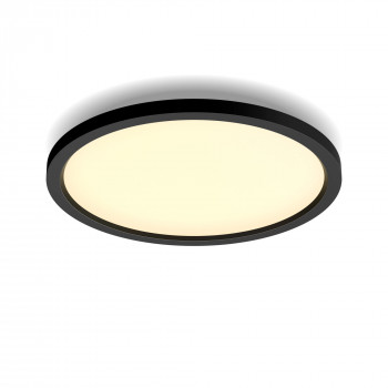 Philips Hue Aurelle Στρογγυλό Panel Φωτιστικό Μαύρο - Smart LED Φωτιστικό Οροφής, Ρύθμιση Λευκού, 2200 lm, Bluetooth & Zigbee