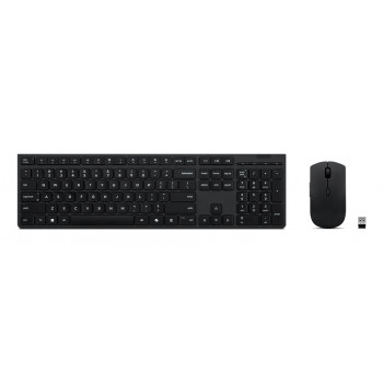Lenovo Professional Ασύρματο σετ πληκτρολογίου και ποντικιού - δανέζικο layout, 1600 DPI, 2,4 GHz, Μαύρο