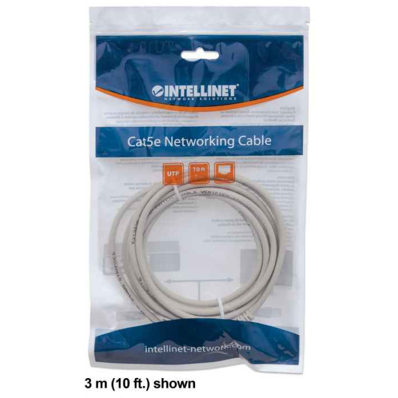 Intellinet Cat6 U/UTP Καλώδιο δικτύου, 1,5 m, γκρι