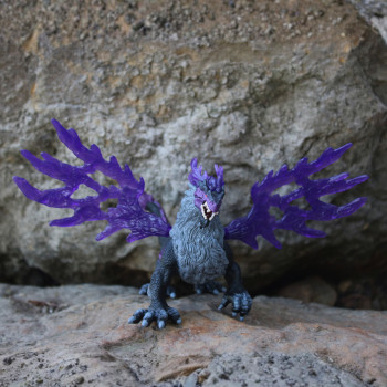 Schleich Eldrador Creatures Σκοτεινός δράκος Φιγούρα παιχνιδιού, κινούμενα φτερά, ζωγραφισμένο στο χέρι, για παιδιά 7-12 ετών