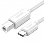UGREEN US241 USB 2.0 USB-C σε USB-B Καλώδιο Εκτυπωτή 1,5m Λευκό