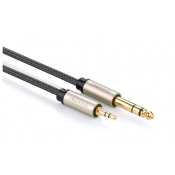 UGREEN 3,5 mm αρσενικό βύσμα jack σε 3,5 mm αρσενικό βύσμα jack TRS Καλώδιο ήχου 5 m Γκρι (10630)