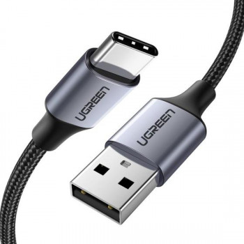 Ugreen USB σε USB-C QC 3.0 1m με αλουμινένιο βύσμα Μαύρο