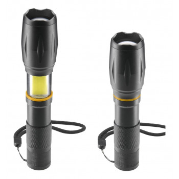 Hama W200 2-in-1 LED Φακός, 200 lm, Zoom-Εστίαση, 3 λειτουργίες, Μαύρο