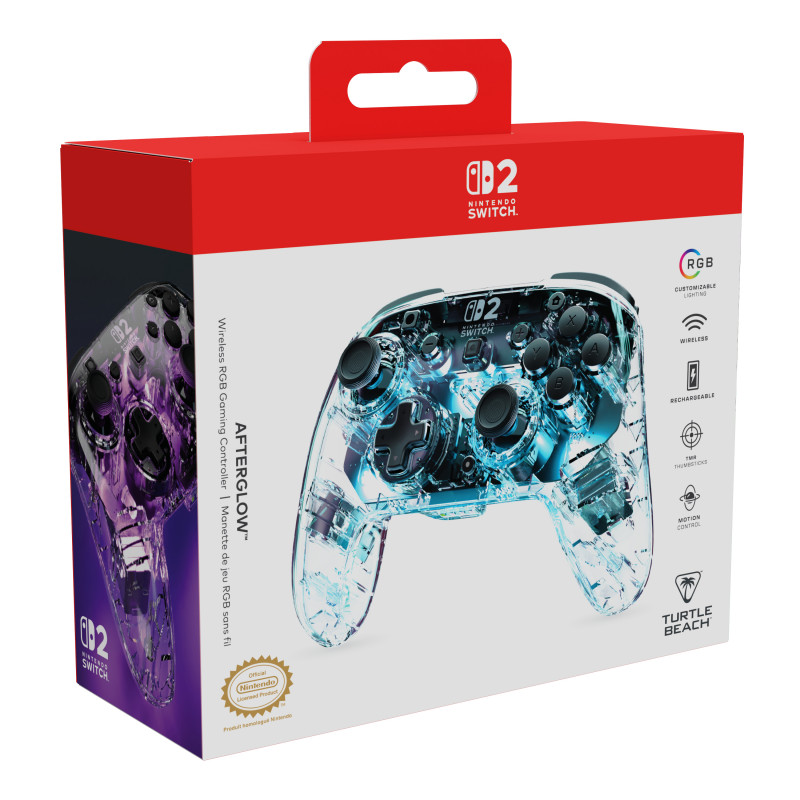 Turtle Beach Afterglow Transparent Wireless RGB χειριστήριο gaming για Nintendo Switch 2