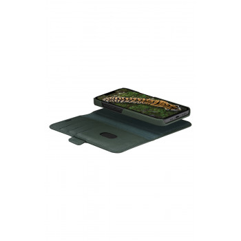 dbramante1928 New York flip θήκη για Apple iPhone 14 Pro - Evergreen - βιώσιμο full-grain δέρμα