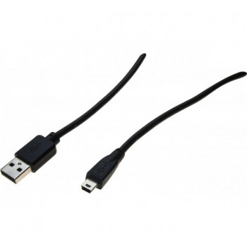 EXERTIS CONNECT Καλώδιο Mini USB 2.0, Βύσμα USB-A σε βύσμα USB Mini-B 5-Pin, 1,0 m, Μαύρο 532516