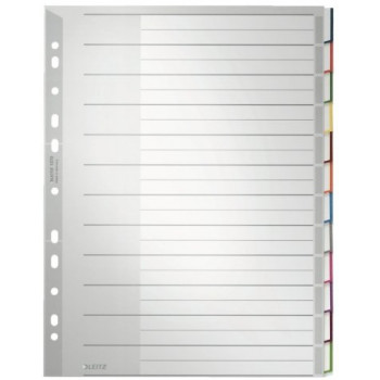 Leitz 1273 A4 Σετ Κενών Διαχωριστικών, 10 Γλωττίδες Διαχωριστικών, Πολυπροπυλένιο, Γκρι 1273-00-00