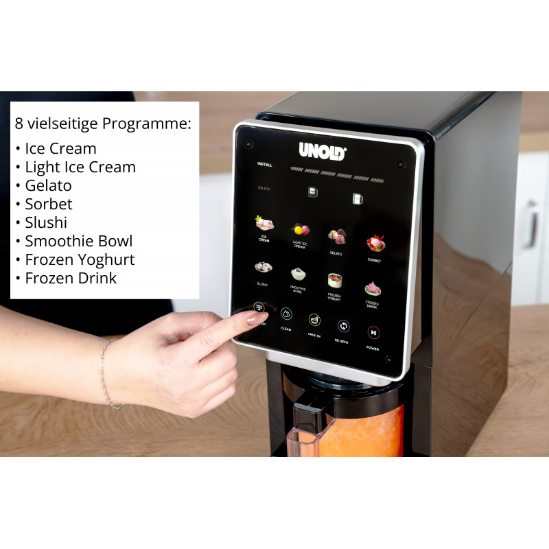 Unold 48805 Cream Dream Μηχανή παγωτού 0,5 L, Μαύρο