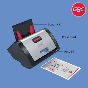 GBC Velocity A4 Σετ πλαστικοποίησης με 10 θήκες, θερμή πλαστικοποίηση, 2 κύλινδροι, κατά της εμπλοκής, μαύρο 4410076