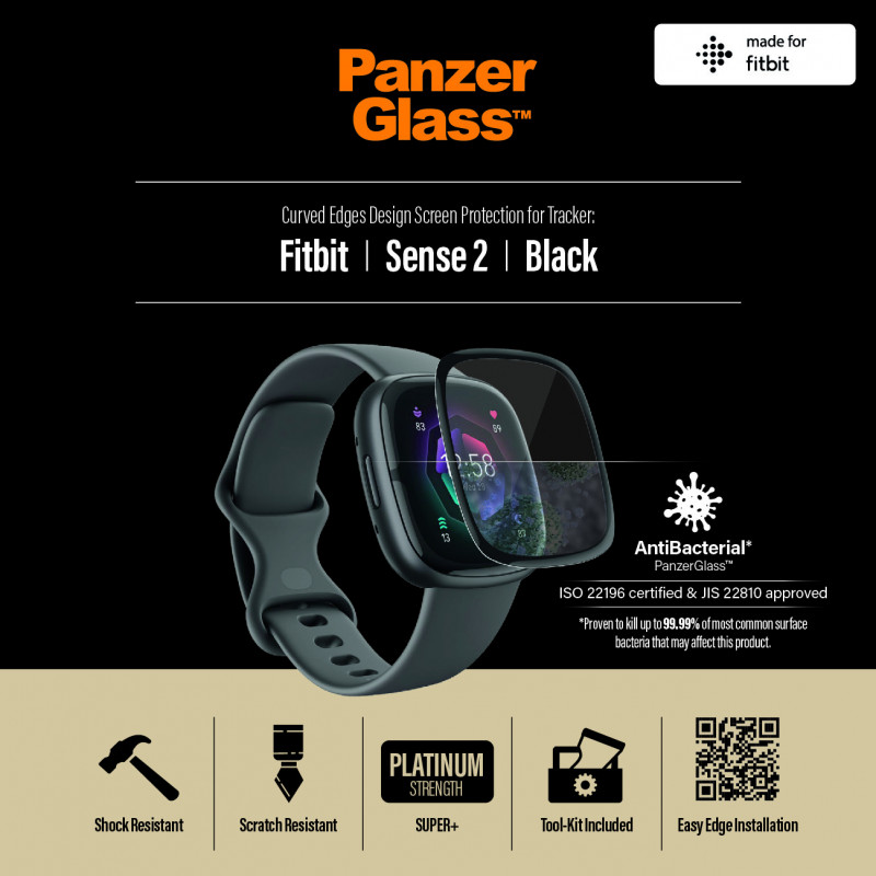 PanzerGlass Προστασία οθόνης για Fitbit Sense 2 μαύρο PanzerGlass 3667
