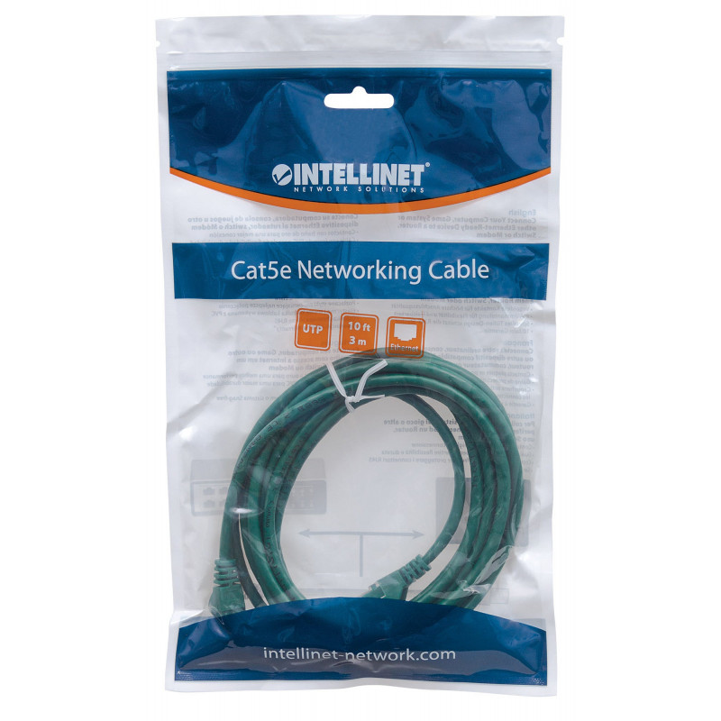 Intellinet Καλώδιο Patch Cat6 UTP, RJ45, χυτό, 7,5 m, Πράσινο 342520