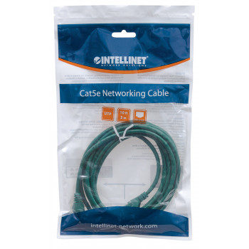 Intellinet Καλώδιο Patch Cat6 UTP, 2 x RJ-45, χυτό, 15,0 m, πράσινο (342537)