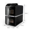 Philips Ovi Stacked Dual Basket 4000 Φριτέζα Αέρος 9L 2700W Μαύρο & Ασημί NA461/00