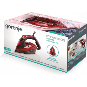 Gorenje SIH2800BF σίδερο ατμού 2800 W κεραμική πλάκα σιδερώματος κόκκινο