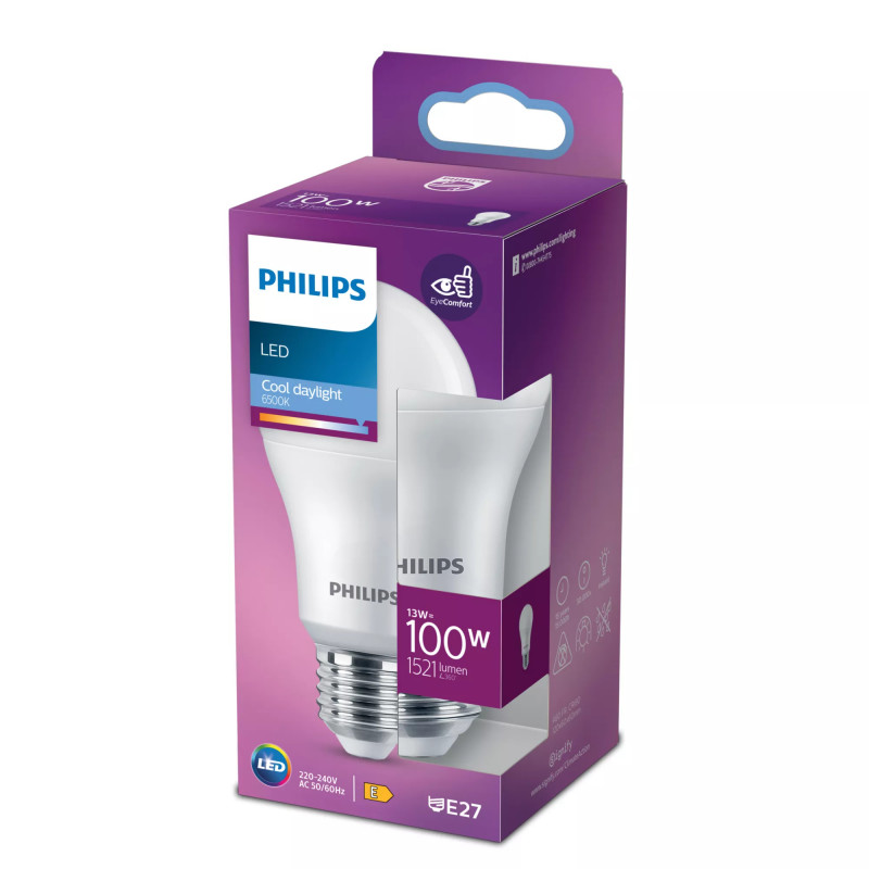 Philips λαμπτήρας LED A60 E27, ισοδύναμο 100 W