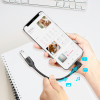 LogiLink CU0100 καλώδιο προσαρμογέα USB-C σε USB-A, 0,2 m, 10 Gbps, γωνία 90°, μαύρο