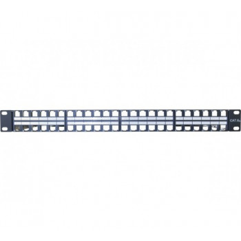 Dexlan 48-Port Keystone-Modulträger, 19 inch 2U, Μαύρο RAL 9005 258152
