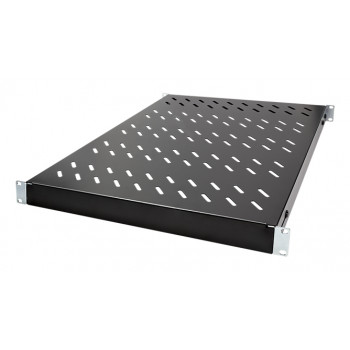 LogiLink ράφι 19 ιντσών 1U ρυθμιζόμενου βάθους 570 mm διάτρητο μαύρο για ντουλάπια βάθους 800 mm SF0800B