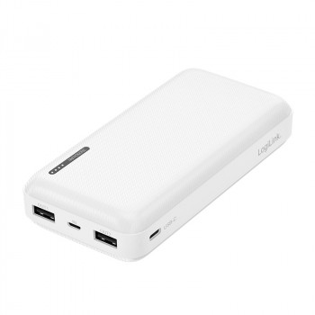 LogiLink PA0323W Power Bank 20000 mAh Λευκό - 2x USB-A, 1x USB-C, 20W PD