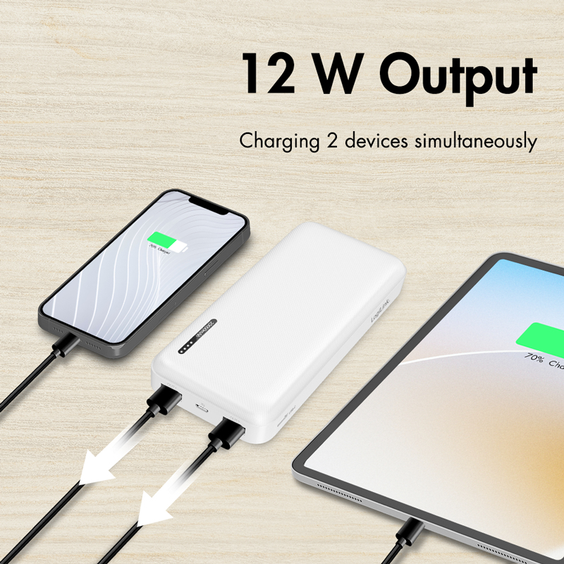 LogiLink PA0323W Power Bank 20000 mAh Λευκό - 2x USB-A, 1x USB-C, 20W PD