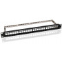 Microconnect PP-027 Patch Panel 24 Θυρών Cat6 UTP, 1U Rackmount, Μαύρο