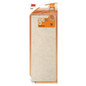 3M Scotch βάτες τσόχας, εξαιρετικά μαλακές, 80 x 215 mm, μπεζ, αυτοκόλλητες, κοπτόμενες, για εσωτερικούς χώρους, 1 τεμ. (SP84A27)