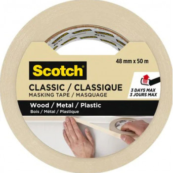 3M Classic 2000 ταινία μασκαρίσματος βαφής, μπεζ, 48 mm x 50 m, πιστοποιημένη PEFC (CLASSIC-4850 PEFC)