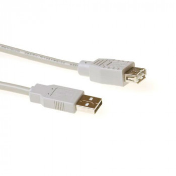 ACT SB2199 Καλώδιο Επέκτασης USB 2.0 1m Ιβουάρ USB-A Βύσμα σε USB-A Υποδοχή