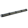 ACT 24-Port CAT6 UTP 45° γωνιακό Patch Panel, 1U, μαύρο (PP1013)