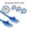 ACT Μπλε 0,25 m LSZH U/UTP CAT6 Datacenter Slimline καλώδιο patch με βύσματα RJ45 DC9652