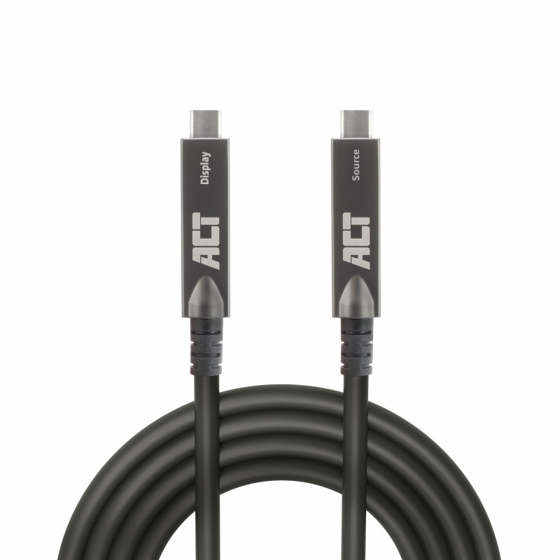 ACT USB-C 3.2 Gen2 Active Optical Cable (AOC), για οθόνες αφής, βίντεο, δεδομένα, τροφοδοσία, 15m (AK4335)