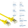 ACT κίτρινο 5m LSZH S/FTP CAT6A Slimline Patch καλώδιο Snagless RJ45 (DB7805)