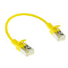 ACT DC7830 Κίτρινο 0,15m LSZH U/FTP CAT6A Datacenter Slimline καλώδιο patch Snagless RJ45