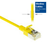 ACT DC7830 Κίτρινο 0,15m LSZH U/FTP CAT6A Datacenter Slimline καλώδιο patch Snagless RJ45