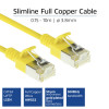 ACT DC7830 Κίτρινο 0,15m LSZH U/FTP CAT6A Datacenter Slimline καλώδιο patch Snagless RJ45