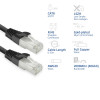 ACT FB8130 CAT8 U/FTP LSZH Slimline Καλώδιο patch 0,15m μαύρο