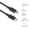 ACT USB 2.0 240W καλώδιο φόρτισης/δεδομένων USB-C σε USB-C, μαύρο, 1m (AC3086)