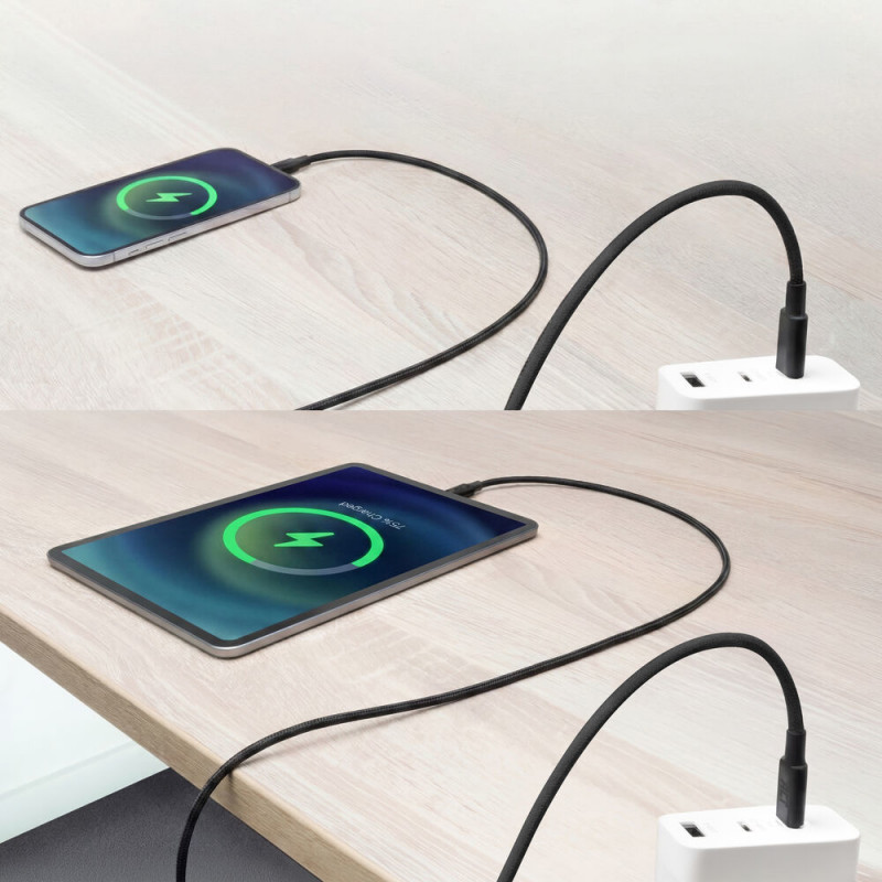 ACT USB 2.0 240W καλώδιο φόρτισης/δεδομένων USB-C σε USB-C, μαύρο, 1m (AC3086)