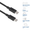 ACT USB 2.0 240W καλώδιο φόρτισης/δεδομένων USB-C σε USB-C, μαύρο, 2 m (AC3087)
