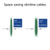 ACT πράσινο 0,15 m LSZH S/FTP CAT6A Slimline Snagless καλώδιο patch RJ45 (DB7730)