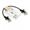 ACT μαύρο 0,15 m LSZH S/FTP CAT7 Slimline καλώδιο patch Snagless με βύσματα RJ45 (DF7930)