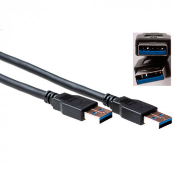 ACT SB3011 Καλώδιο USB 2.0 Type-A αρσενικό σε Type-A αρσενικό, 1 m, Μαύρο