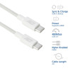 ACT καλώδιο φόρτισης/δεδομένων USB 2.0 240W USB-C σε USB-C, λευκό, 2m (AC3085)