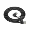 ACT DC1901 1m CAT6A U/UTP LSZH Slimline Patch καλώδιο, RJ45 90° γωνιακό αριστερά σε ευθύ, μαύρο