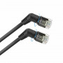 ACT DD1910 CAT6A U/FTP Slim Patch καλώδιο, 10m, μαύρο, Γωνιακό 360° Περιστρεφόμενο RJ45