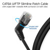 ACT DD1910 CAT6A U/FTP Slim Patch καλώδιο, 10m, μαύρο, Γωνιακό 360° Περιστρεφόμενο RJ45