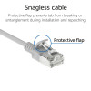 ACT Γκρι 2m LSZH S/FTP CAT6A Slimline καλώδιο patch Snagless RJ45 (DB7002)
