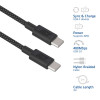 ACT Καλώδιο φόρτισης/δεδομένων USB 2.0 60W USB-C σε USB-C, μαύρο, 2m (AC3083)